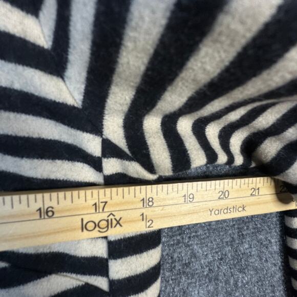 MaxMara Dress Womens 40 US 6 Black Striped Wool Sheath Front Pockets Business - Picture 9 of 14